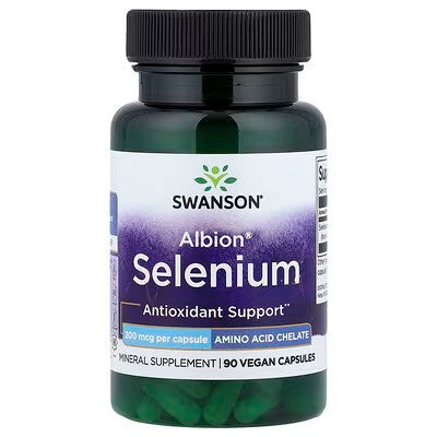 Swanson Selenkompleks 200 mcg, pakke med 90 kapsler