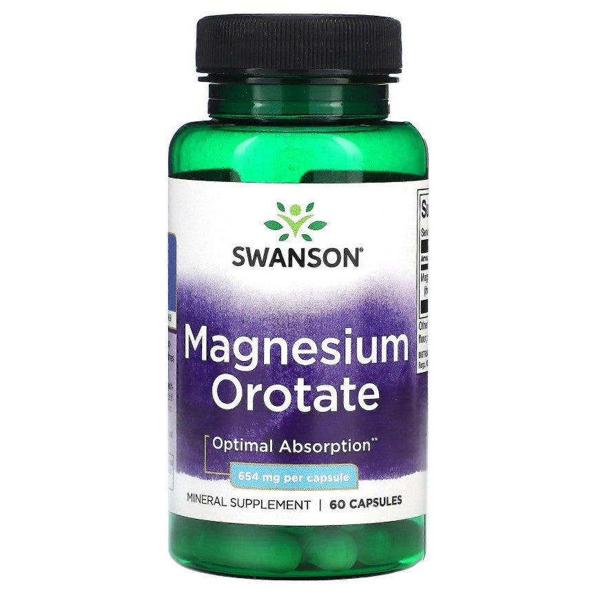 Swanson Magnesiumorotat 40 mg, pakke med 60 kapsler