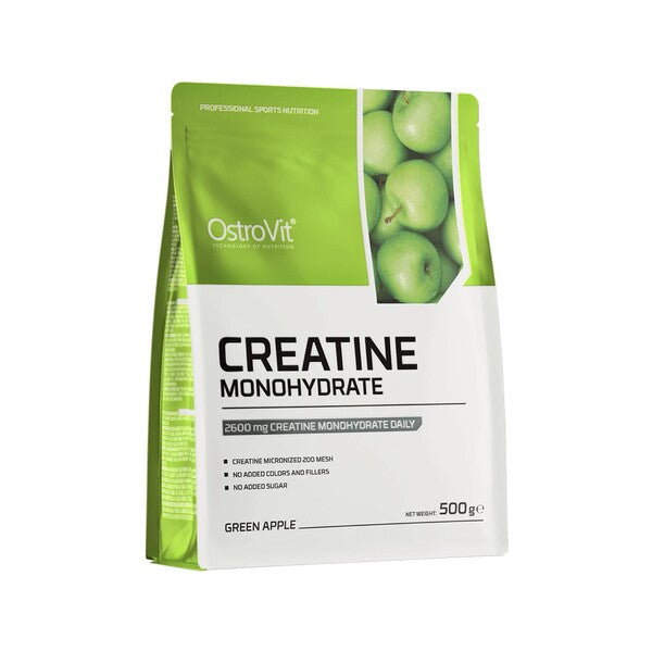 Dunk med OstroVit kreatinmonohydrat pulver, smag af grønt æble, 500 g