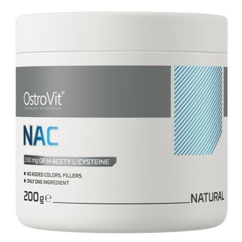 Beholder med OstroVit NAC Supreme Pure pulver, 200 g
