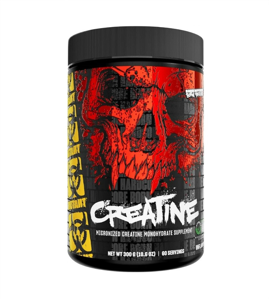 Beholder med Mutant kreatinmonohydrat uden smag, 300 g