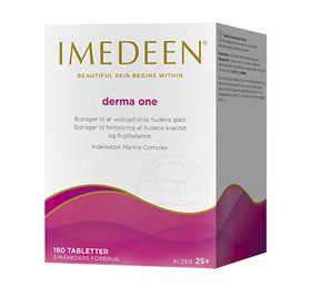 Se Imedeen Derma One 25+ 180 tab. ✔ Kæmpe udvalg i Imedeen - Køb online på udsalg og tilbud lige nu ✔ Lav fragtpris og hurtig levering - Varenummer: Helsegrossisten-5125 og 5700666022167 på lager - Udsalg på Sundhed > Hår > Hud Spar stort – op til 53% - Eksklusivt udsalg på over 2.739 mærker