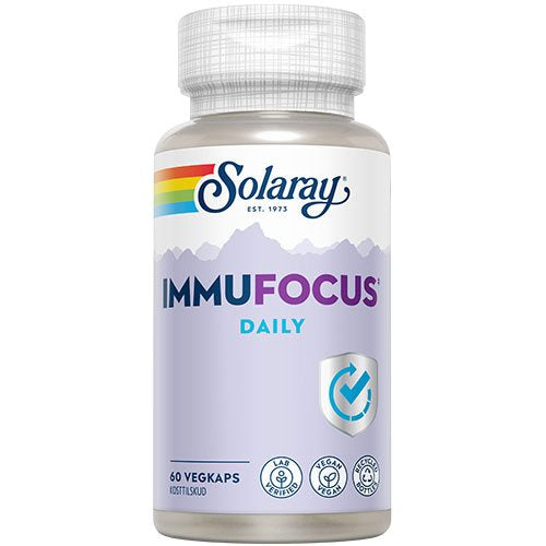 Se Solaray ImmuFocus Daily 60 kap. ✔ Kæmpe udvalg i Solaray - Køb online på udsalg og tilbud lige nu ✔ Super billig fragt og lynhurtig levering - Varenummer: Helsegrossisten-56920 og 76280725933 på lager - Udsalg på Sundhed > Hyben > Energi Store besparelser – op til 77% - Store besparelser på over 2.739 mærker