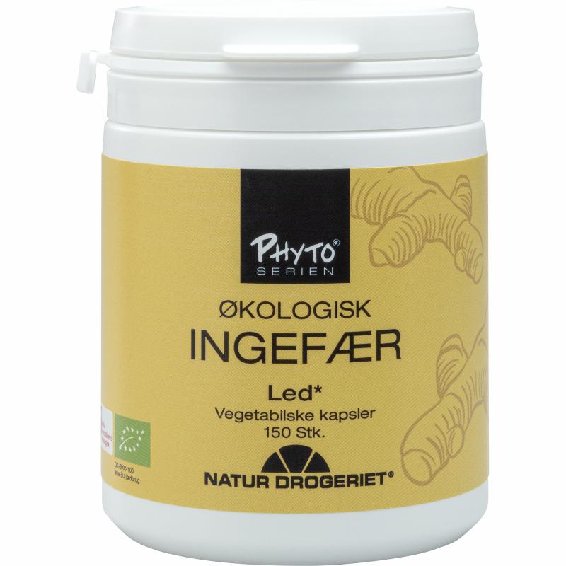 Pakke med Natur-Drogeriet ingefær, 150 kapsler