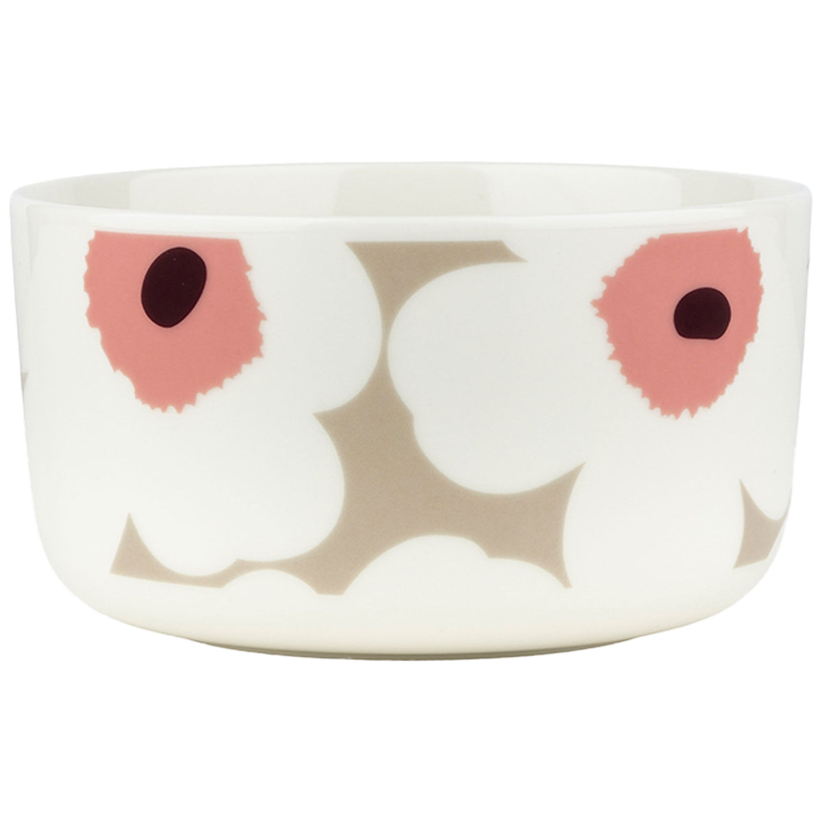 Marimekko Unikko skål på 5 dl med blomstermønster i hvid, ler og rød