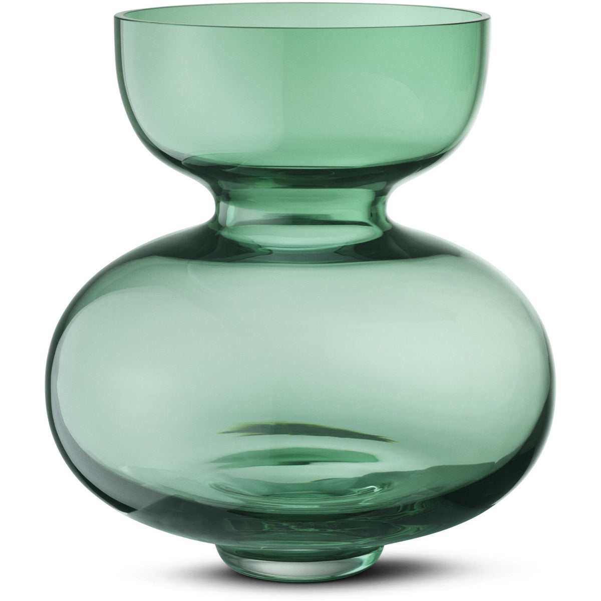 Georg Jensen Alfredo vase i grønt mundblæst glas, 25 cm høj