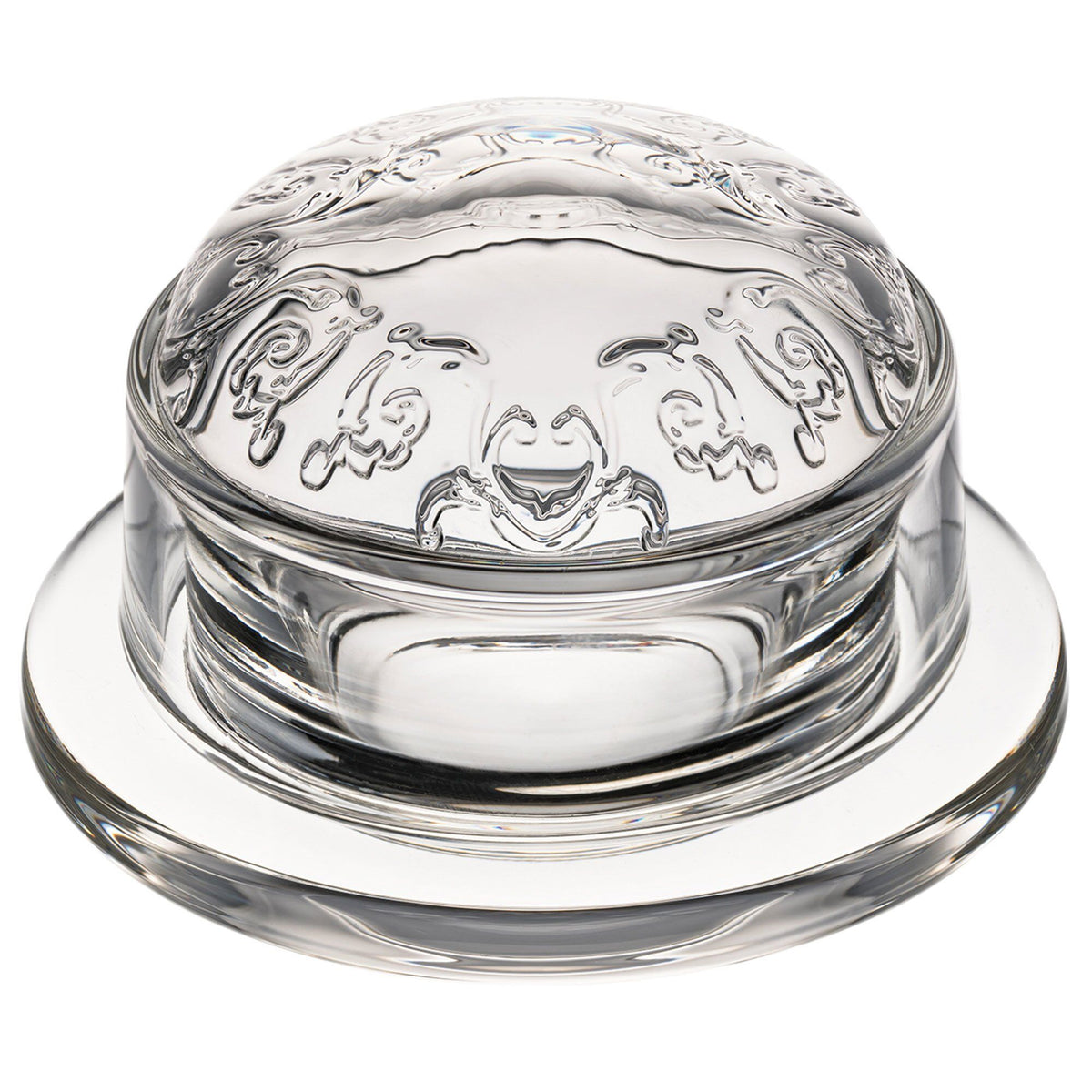 La Rochère Versailles smørboks i glas med låg, 10 cm