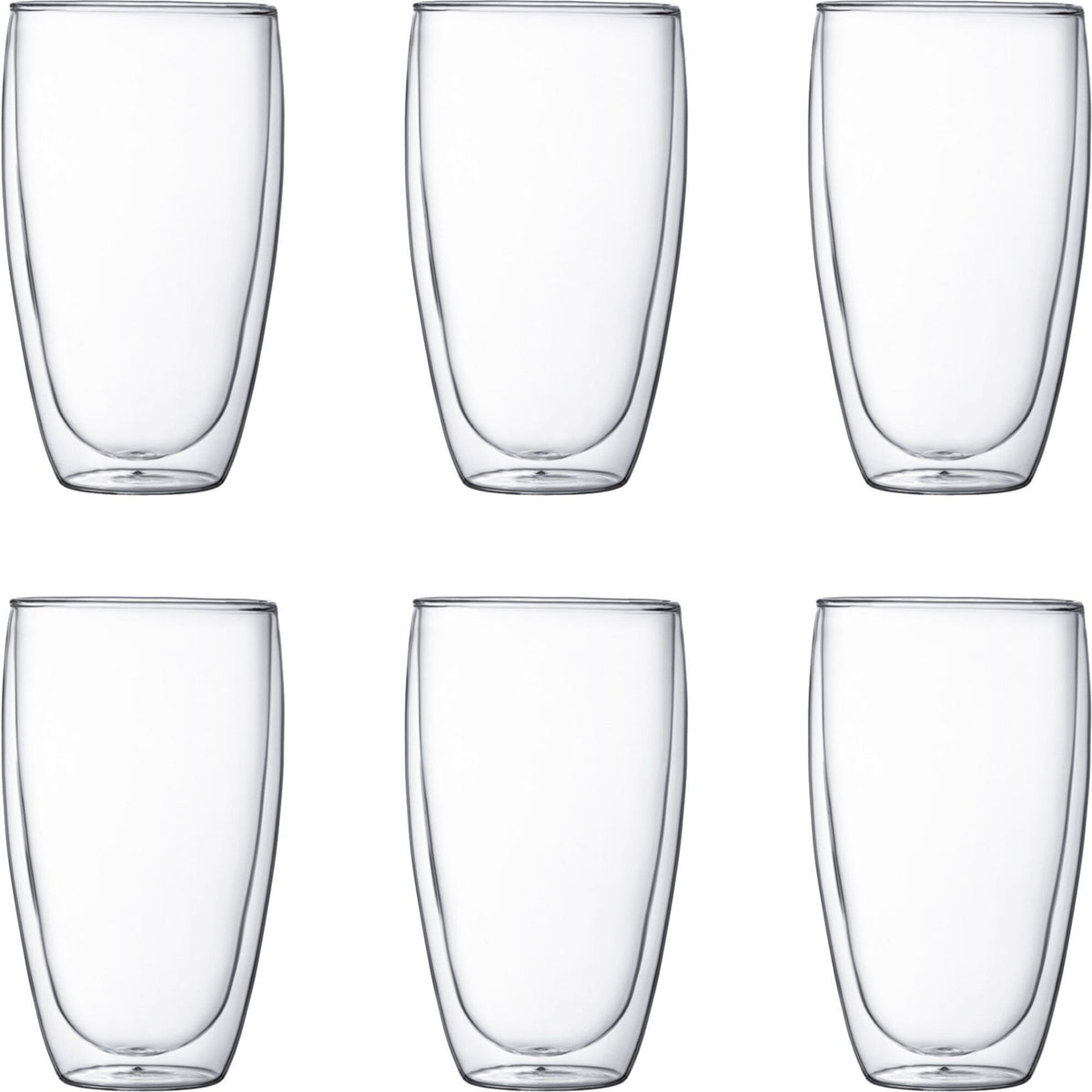 Bodum Pavina dobbeltvæggede glas på 45 cl, sæt med seks stk.