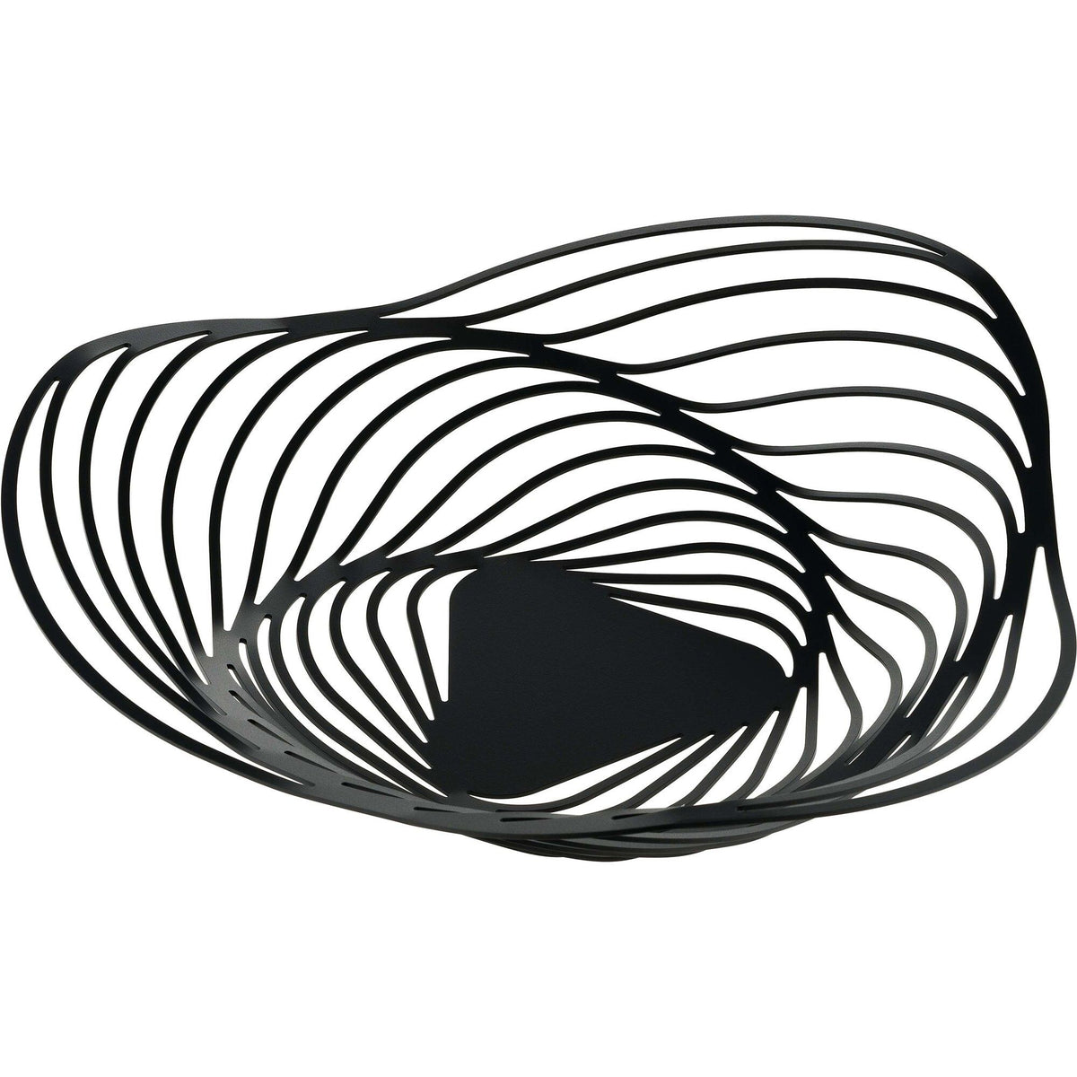 Sort Alessi Trinity serveringskurv med geometriske former, diameter 43 cm