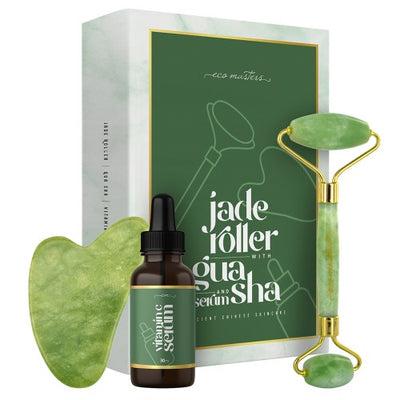 Se Jade Roller med Gua Sha og C-Vitamin Serum - Anti-ageing » Kæmpe udvalg i Eco Masters » Hurtig levering: 1 - 2 Hverdage samt billig fragt - Varenummer: STBDK-45028 og barcode / Ean: 5056128119204 på lager - Udsalg på Anti-ageing Spar op til 54% - Over 1312 kendte brands på udsalg