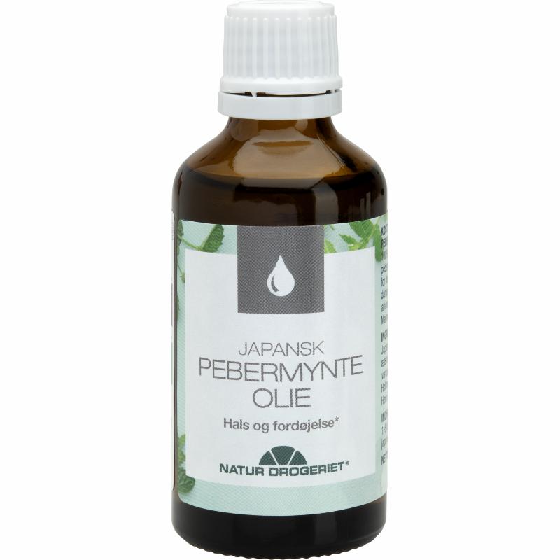 Flaske med Japansk Pebermynteolie, 50 ml, fra Natur-Drogeriet