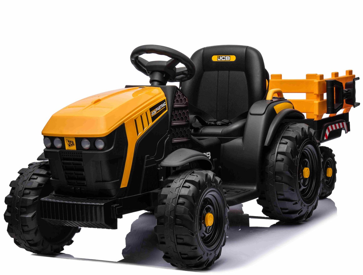 Se JCB FASTRAC EL Traktor med anhænger til Børn m/Lædersæde, Gummihjul ✔ Kæmpe udvalg i Megaleg - Køb online på udsalg og tilbud lige nu ✔ Super billig fragt og lynhurtig levering - Varenummer: MMAction-28431 og 5712548284310 på lager - Udsalg på Elbiler til Børn 10-12V (2 x motor) Store besparelser – op til 67% - Store besparelser på over 2.281 mærker