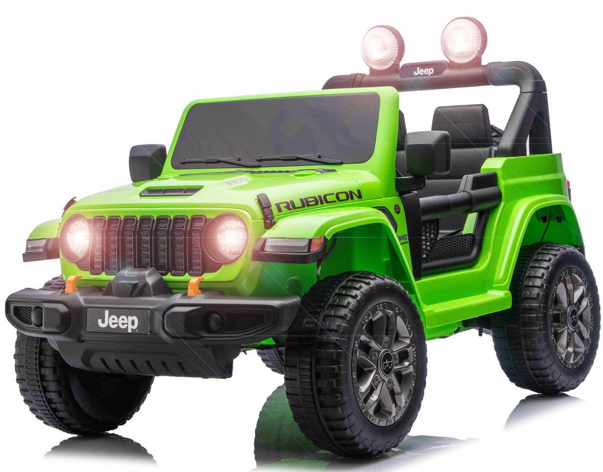 Se Jeep Wrangler Rubicon Elbil Til børn 21,6V m/Lædersæde, Gummihjul Grøn ✔ Kæmpe udvalg i Megaleg - Køb online på udsalg og tilbud lige nu ✔ Super billig fragt og lynhurtig levering - Varenummer: MMAction-28406 og 5712548284068 på lager - Udsalg på Elbiler til Børn 21-24V Få op til 67% i rabat - Over 1.798 mærker samlet på udsalg