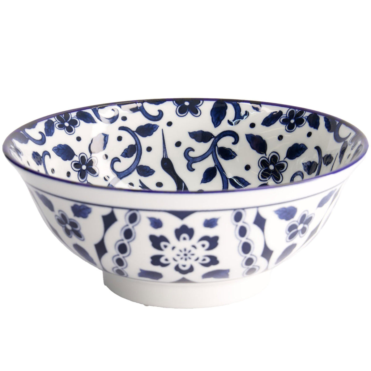 Tokyo Design Studio ramenskål i Blue Maizuru-design, 1.300 ml, med japansk mønster