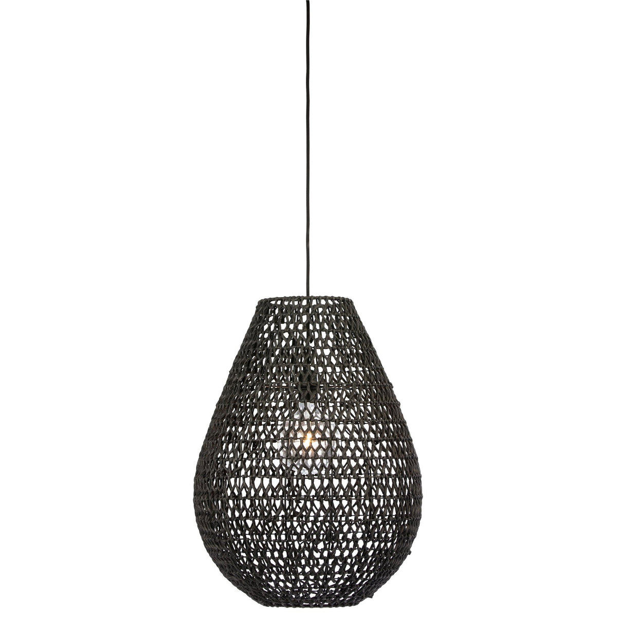 Watt & Veke Buster sort loftslampe med papiromviklede ståltråde