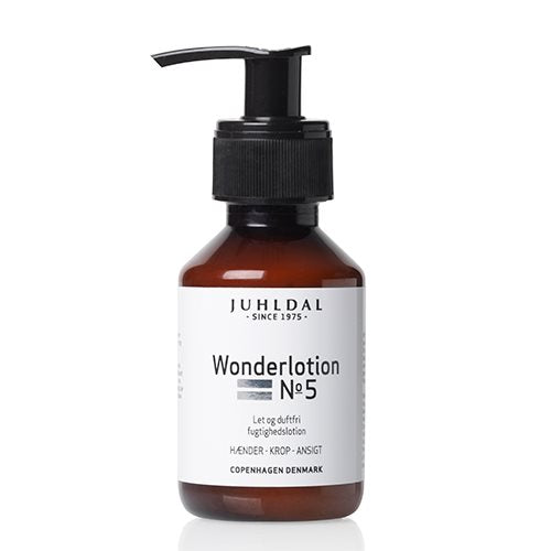 Se Juhldal Wonderlotion No 5 100 ml. ✔ Kæmpe udvalg i Juhldal - Køb online på udsalg og tilbud lige nu ✔ Meget billig fragt og hurtig levering - Varenummer: Helsegrossisten-11107 og 5709333333414 på lager - Udsalg på Personlig pleje > Krop > Spar stort – op til 53% - 2.739+ mærker samlet til lave priser
