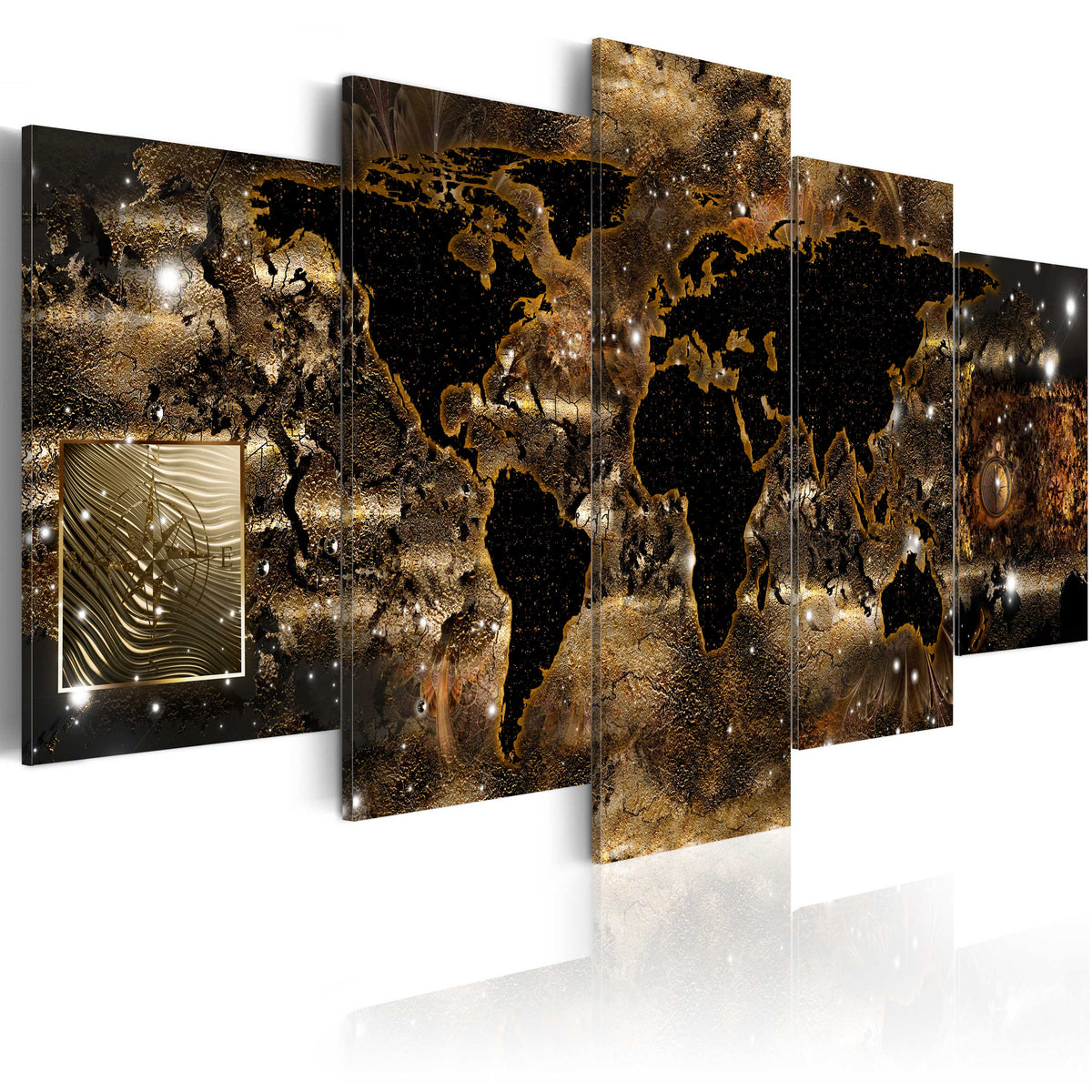 Se ARTGEIST verdenskort trykt på lærred - World of bronze, 5-delt - Flere størrelser 200x100 ❤ Kæmpe udvalg i Artgeist - Køb online på udsalg og tilbud lige nu ❤ Billig fragt og hurtig levering - Varenummer: Boboonline-65758-16308 og barcode / Ean: 5903301951796 på lager - Udsalg på Interiør,Billeder og andet til væggen,Verdenskort Store besparelser – op til 71% - Udsalg på mere end 2.281 populære mærker