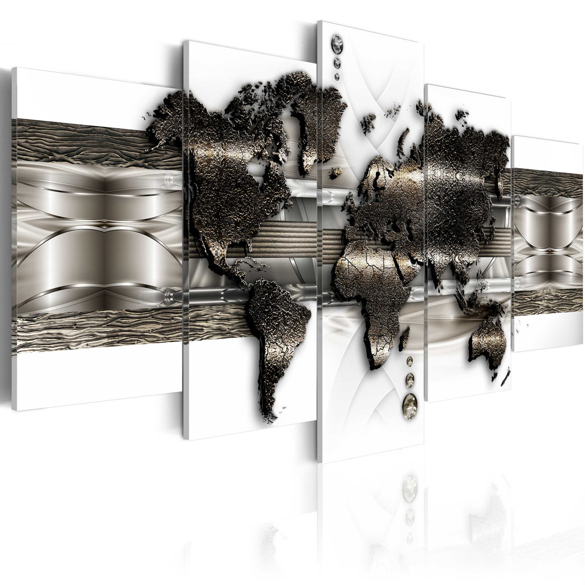 Se ARTGEIST verdenskort, 5-delt - Metal World Map II - Flere størrelser 100x50 ❤ Kæmpe udvalg i Artgeist - Køb online på udsalg og tilbud lige nu ❤ Lav fragtpris og hurtig levering - Varenummer: Boboonline-65769-16329 og barcode / Ean: 5903301951925 på lager - Udsalg på Interiør,Billeder og andet til væggen,Verdenskort,
																						Juli deals,
																						Oprydningsudsalg, Spar stort – op til 53% - Eksklusivt udsalg på over 2.739 brands