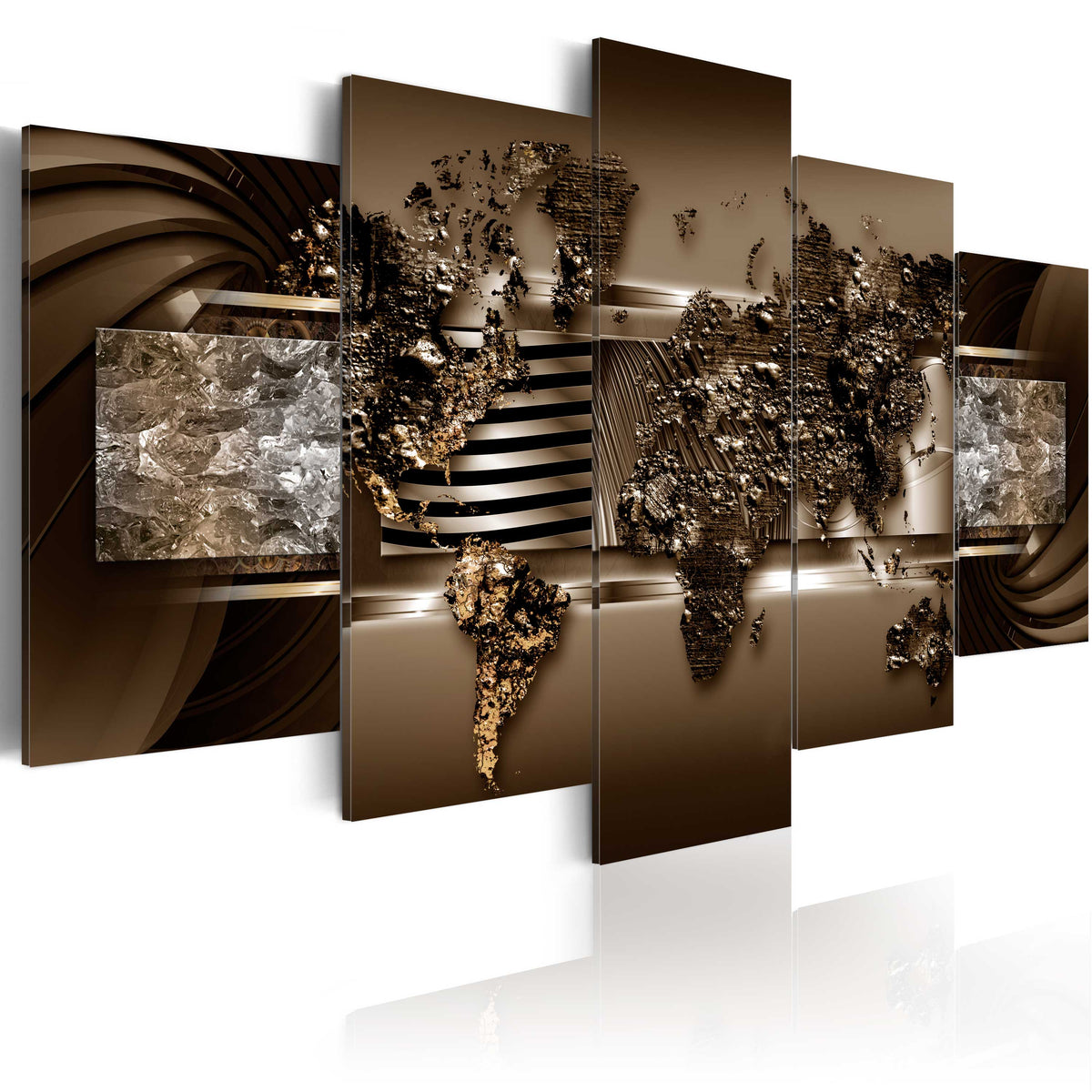 Se ARTGEIST verdenskort, 5-delt - Chocolate Map - Flere størrelser 200x100 ❤ Kæmpe udvalg i Artgeist - Køb online på udsalg og tilbud lige nu ❤ Lav fragtpris og hurtig levering - Varenummer: Boboonline-65772-16336 og barcode / Ean: 5903143941955 på lager - Udsalg på Interiør,Billeder og andet til væggen,Verdenskort Op til 63% rabat - Over 2.739 mærker samlet ét sted