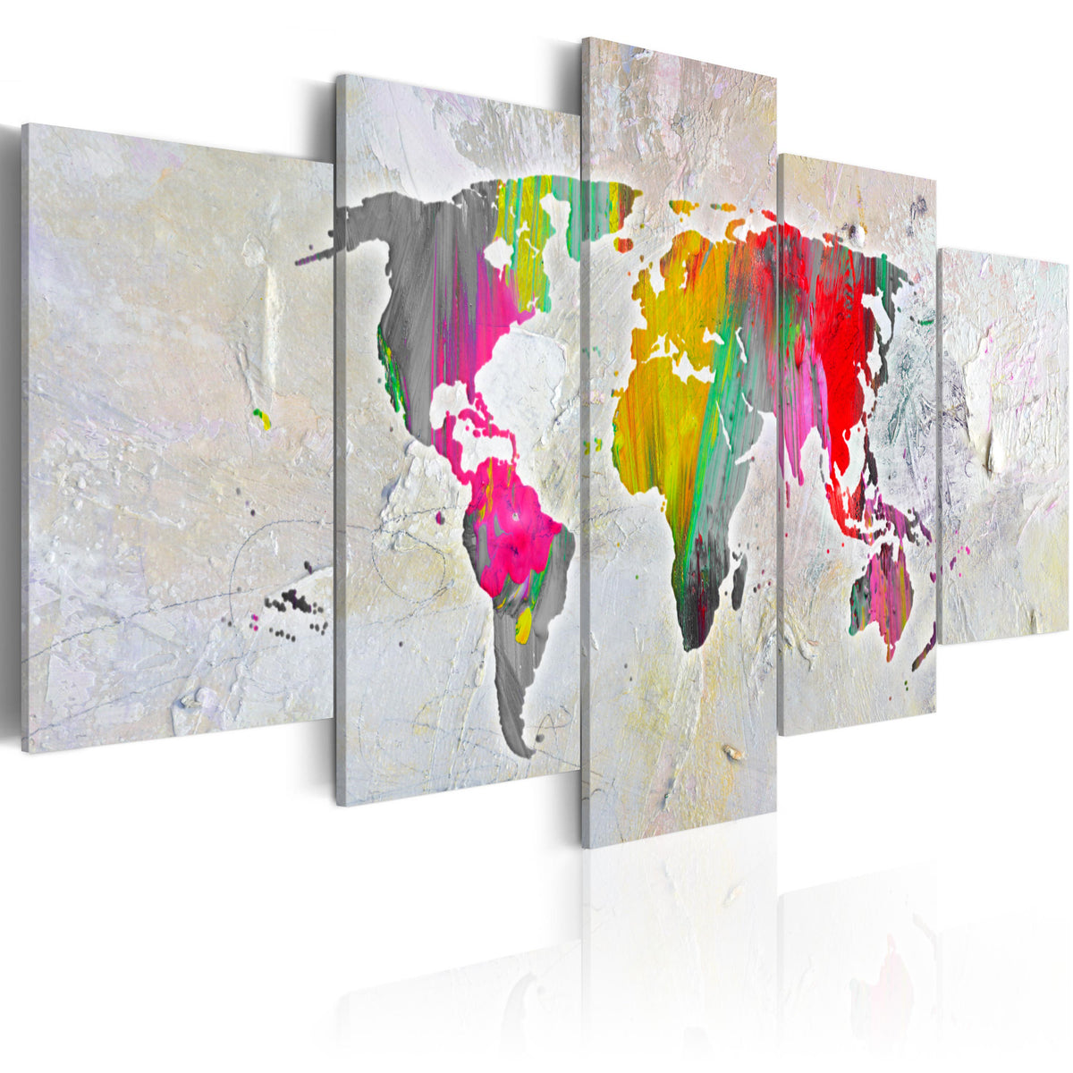 Se ARTGEIST verdenskort, 5-delt - Illustration of the World - Flere størrelser 100x50 ❤ Kæmpe udvalg i Artgeist - Køb online på udsalg og tilbud lige nu ❤ Billig fragt • Hurtig levering - Varenummer: Boboonline-65780-16351 og barcode / Ean: 5903143942129 på lager - Udsalg på Interiør,Billeder og andet til væggen,Verdenskort Op til 63% rabat - Mere end 1.329 populære mærker på udsalg