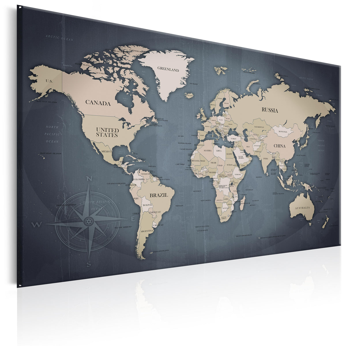 Se ARTGEIST World Map: Shades of Grey - Klassisk verdenskort trykt på lærred - Flere størrelser 120x80 ❤ Kæmpe udvalg i Artgeist - Køb online på udsalg og tilbud lige nu ❤ Meget billig fragt og hurtig levering: 1 - 2 hverdage - Varenummer: Boboonline-56394-14426 og barcode / Ean: 5903301935789 på lager - Udsalg på Interiør,Billeder og andet til væggen,Verdenskort Spar op til 51% - Over 785 kendte brands på udsalg