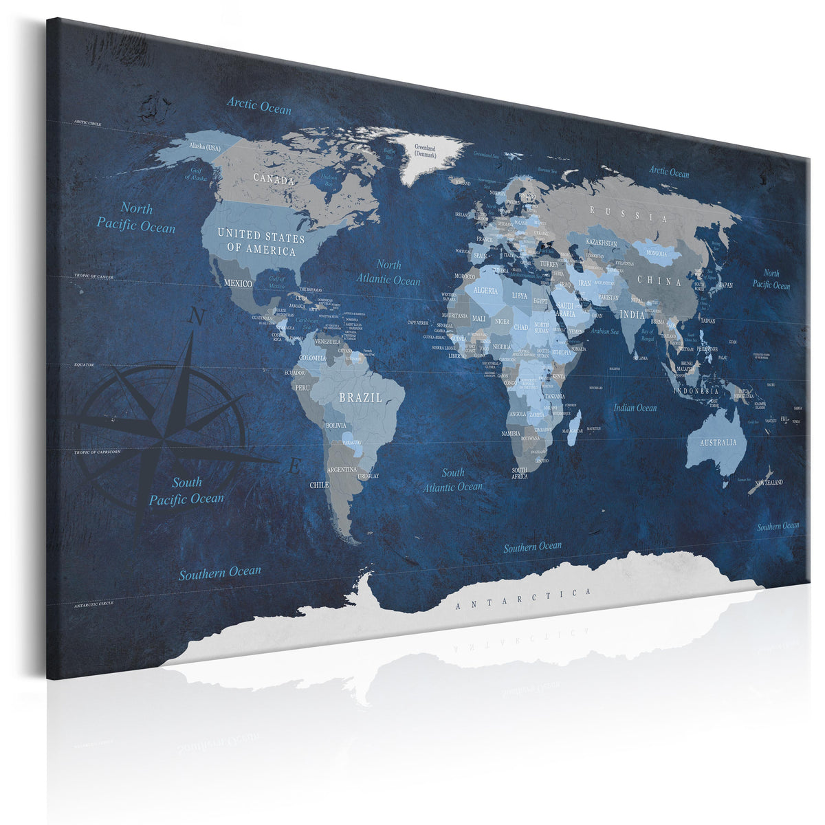 Se ARTGEIST Dark Blue World - Blå verdenskort med kompas trykt på lærred - Flere størrelser 120x80 ❤ Kæmpe udvalg i Artgeist - Køb online på udsalg og tilbud lige nu ❤ Meget billig fragt og hurtig levering: 1 - 2 hverdage - Varenummer: Boboonline-56447-14566 og barcode / Ean: 5903301936434 på lager - Udsalg på Interiør,Billeder og andet til væggen,Verdenskort,
																						Bestsellers Spar op til 51% - Over 785 kendte brands på udsalg