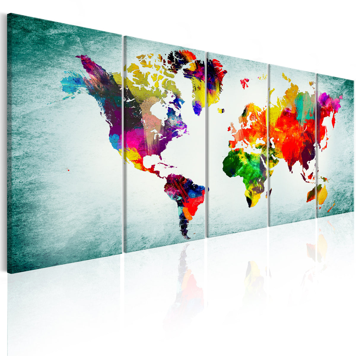 Se ARTGEIST verdenskort, 5-delt - World Map: Green Vignette - Flere størrelser 225x90 ❤ Kæmpe udvalg i Artgeist - Køb online på udsalg og tilbud lige nu ❤ Lav fragtpris og hurtig levering - Varenummer: Boboonline-65785-16362 og barcode / Ean: 5903301952113 på lager - Udsalg på Interiør,Billeder og andet til væggen,Verdenskort Få op til 63% i rabat - Shop udsalg fra mere end 1.798 mærker