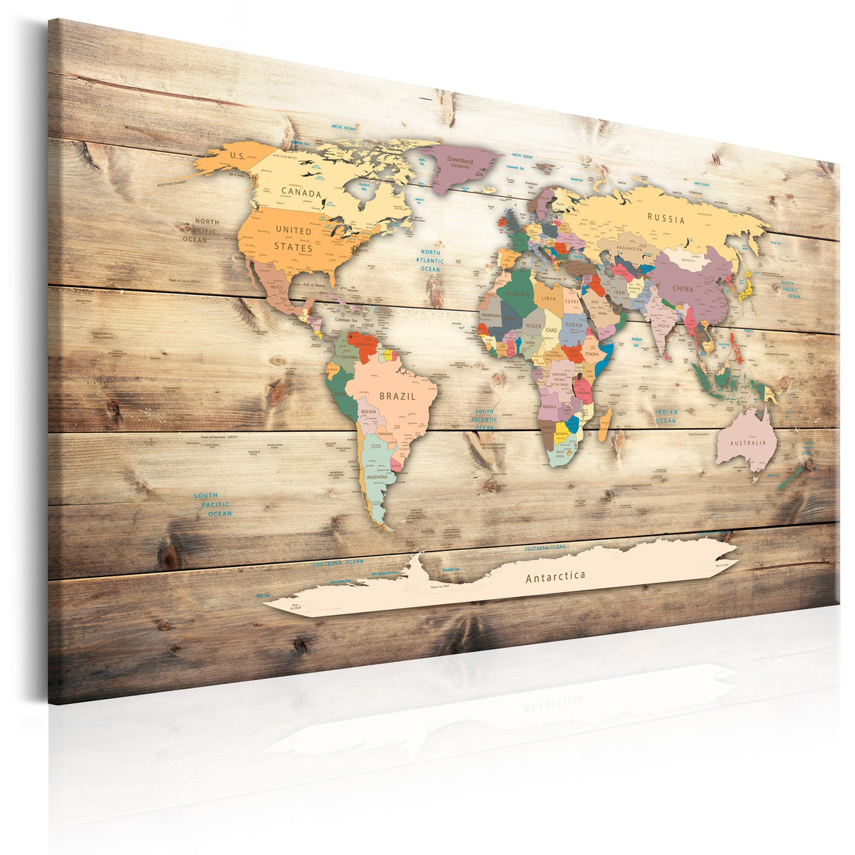 Se ARTGEIST World Map: Colourful Continents - Klassisk verdenskort trykt på lærred - Flere størrelser 120x80 ❤ Kæmpe udvalg i Artgeist - Køb online på udsalg og tilbud lige nu ❤ Meget billig fragt og hurtig levering: 1 - 2 hverdage - Varenummer: Boboonline-56373-14366 og barcode / Ean: 5903301935482 på lager - Udsalg på Interiør,Billeder og andet til væggen,Verdenskort Spar op til 51% - Over 785 kendte brands på udsalg