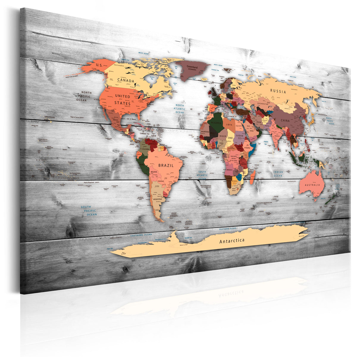 Se ATRGEIST World Map: New Directions - Klassisk verdenskort trykt på lærred - Flere størrelser 120x80 ❤ Kæmpe udvalg i Artgeist - Køb online på udsalg og tilbud lige nu ❤ Meget billig fragt og hurtig levering: 1 - 2 hverdage - Varenummer: Boboonline-56374-14369 og barcode / Ean: 5903301935512 på lager - Udsalg på Interiør,Billeder og andet til væggen,Verdenskort Spar op til 51% - Over 785 kendte brands på udsalg