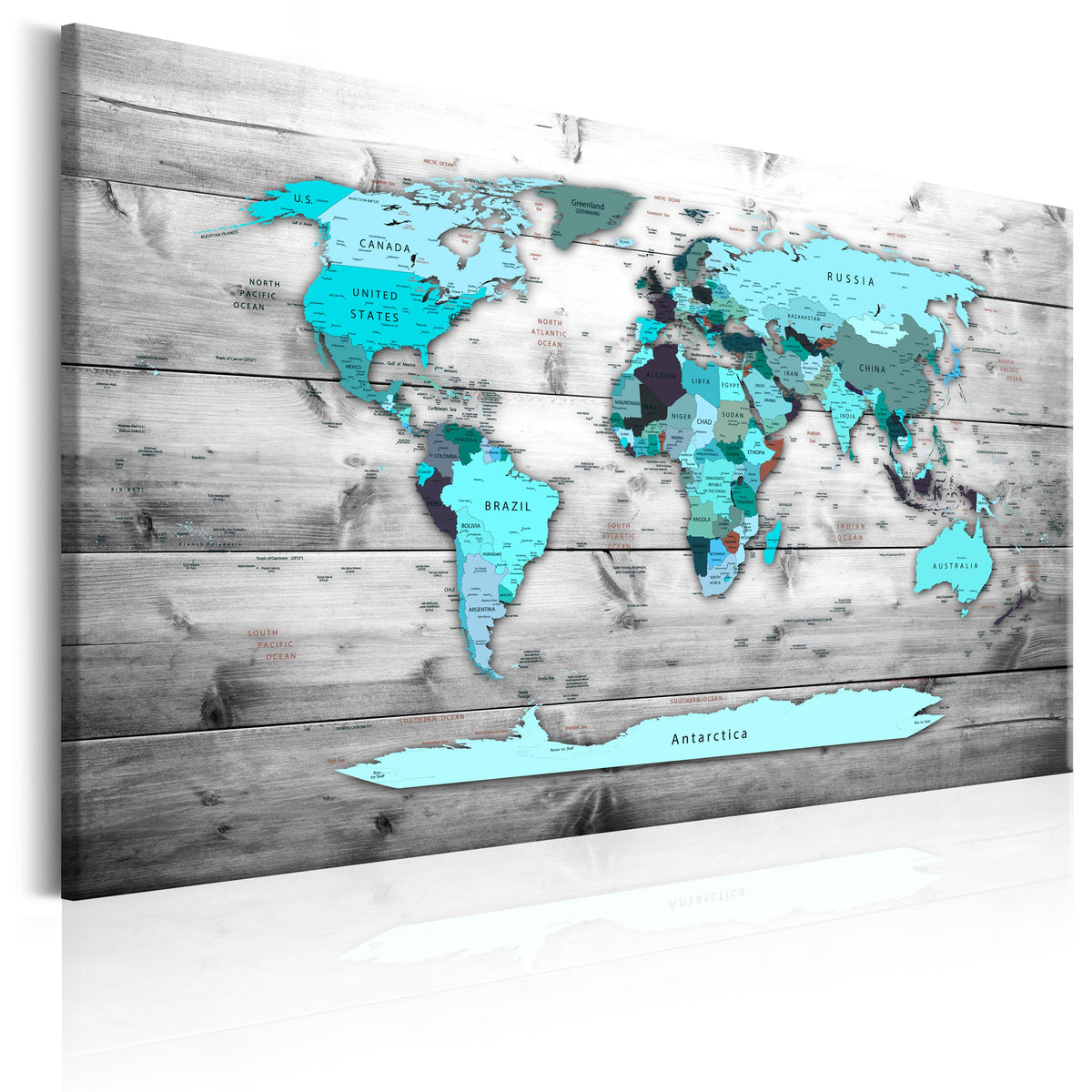 Se ARTGEIST World Map: Blue World - Klassisk verdenskort i blå trykt på lærred - Flere størrelser 120x80 ❤ Kæmpe udvalg i Artgeist - Køb online på udsalg og tilbud lige nu ❤ Meget billig fragt og hurtig levering: 1 - 2 hverdage - Varenummer: Boboonline-56375-14372 og barcode / Ean: 5903301935543 på lager - Udsalg på Interiør,Billeder og andet til væggen,Verdenskort Spar op til 51% - Over 785 kendte brands på udsalg