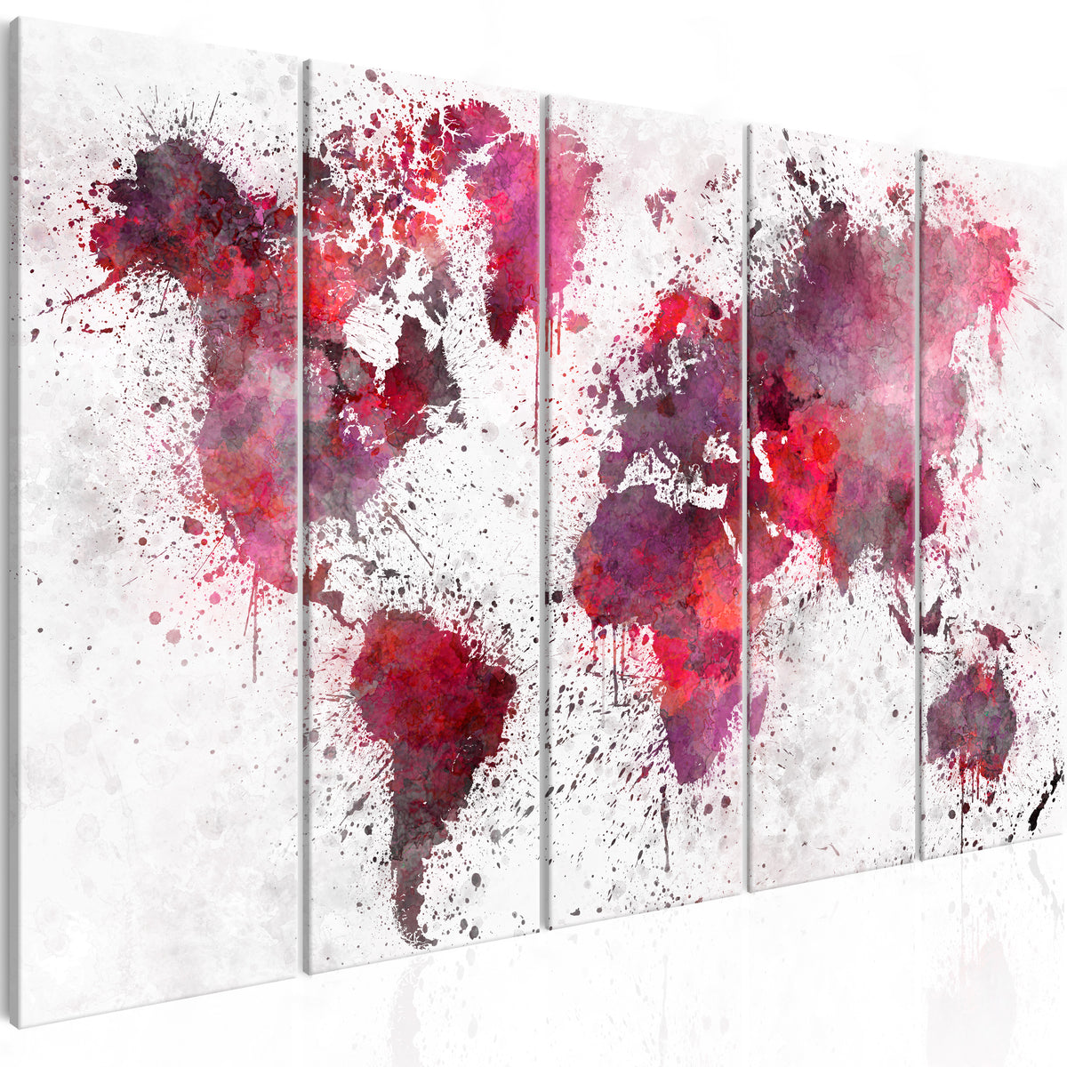 Se ARTGEIST verdenskort, 5-delt - Bloody Map Narrow - Flere størrelser 200x80 ❤ Kæmpe udvalg i Artgeist - Køb online på udsalg og tilbud lige nu ❤ Lav fragtpris og hurtig levering - Varenummer: Boboonline-65796-16381 og barcode / Ean: 5903301952328 på lager - Udsalg på Interiør,Billeder og andet til væggen,Verdenskort Op til 63% rabat - Mere end 1.329 populære mærker på udsalg