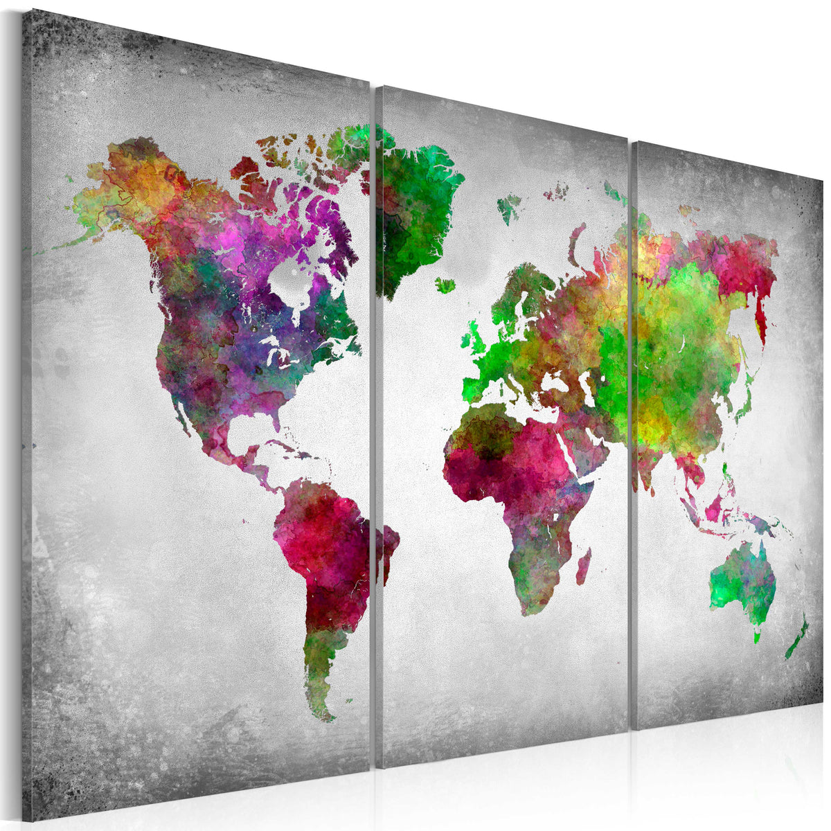 Se ARTGEIST Diversity of World - Verdenskort i mange nuancer trykt på lærred, 3-delt - Flere Størrelser 120x80 ❤ Kæmpe udvalg i Artgeist - Køb online på udsalg og tilbud lige nu ❤ Meget billig fragt og hurtig levering: 1 - 2 hverdage - Varenummer: Boboonline-56370-14356 og barcode / Ean: 5903301935444 på lager - Udsalg på Interiør,Billeder og andet til væggen,Verdenskort Spar op til 51% - Over 785 kendte brands på udsalg