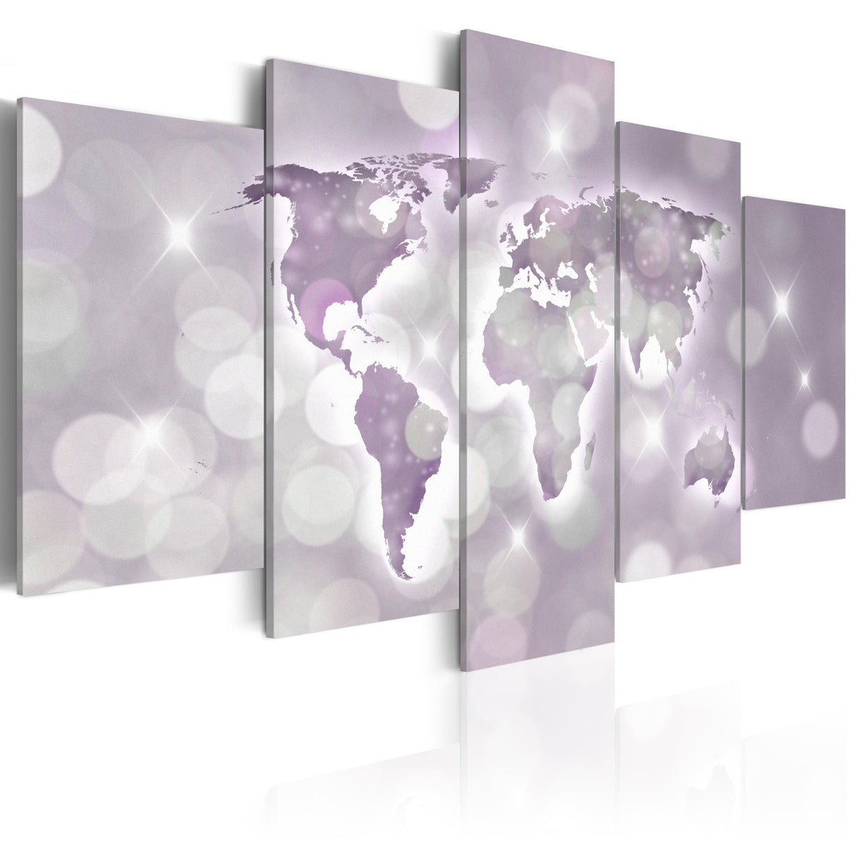 Se ARTGEIST verdenskort, 5-delt - Amethyst World - Flere størrelser 200x100 ❤ Kæmpe udvalg i Artgeist - Køb online på udsalg og tilbud lige nu ❤ Billig fragt • Hurtig levering - Varenummer: Boboonline-65800-16390 og barcode / Ean: 5903301952397 på lager - Udsalg på Interiør,Billeder og andet til væggen,Verdenskort Spar helt op til 79% - Kæmpe udsalg på over 739 brands