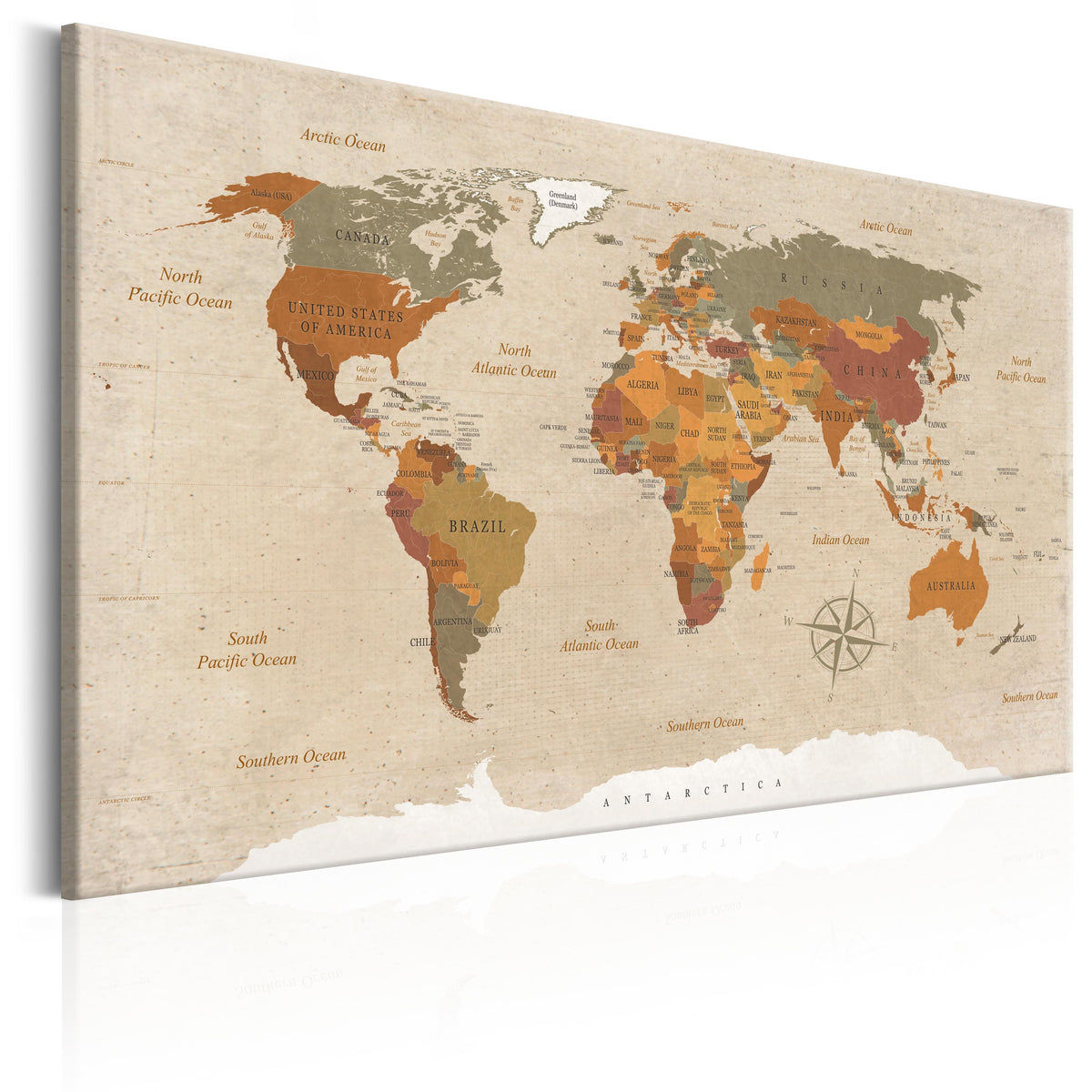 Se ARTGEIST World Map: Beige Chic - Klassisk verdenskort trykt på lærred - Flere størrelser 90x60 ❤ Kæmpe udvalg i Artgeist - Køb online på udsalg og tilbud lige nu ❤ Meget billig fragt og hurtig levering: 1 - 2 hverdage - Varenummer: Boboonline-56390-14413 og barcode / Ean: 5903301935710 på lager - Udsalg på Interiør,Billeder og andet til væggen,Verdenskort Spar op til 51% - Over 785 kendte brands på udsalg