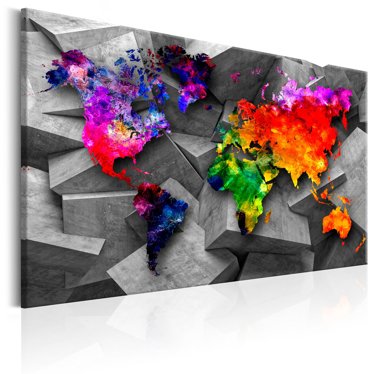 Se ARTGEIST Cubic World - Farverigt verdenskort i geometrisk design trykt på lærred - Flere størrelser 120x80 ❤ Kæmpe udvalg i Artgeist - Køb online på udsalg og tilbud lige nu ❤ Meget billig fragt og hurtig levering: 1 - 2 hverdage - Varenummer: Boboonline-56443-14558 og barcode / Ean: 5903301936410 på lager - Udsalg på Interiør,Billeder og andet til væggen,Verdenskort Spar op til 51% - Over 785 kendte brands på udsalg
