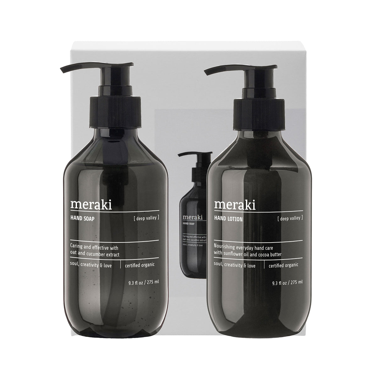 Meraki Giftbox Deep Valley gavesæt med håndsæbe og håndcreme