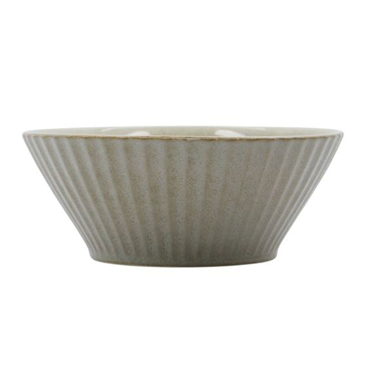 House Doctor Pleat skål med rillet design i grå og brun, Ø15 cm