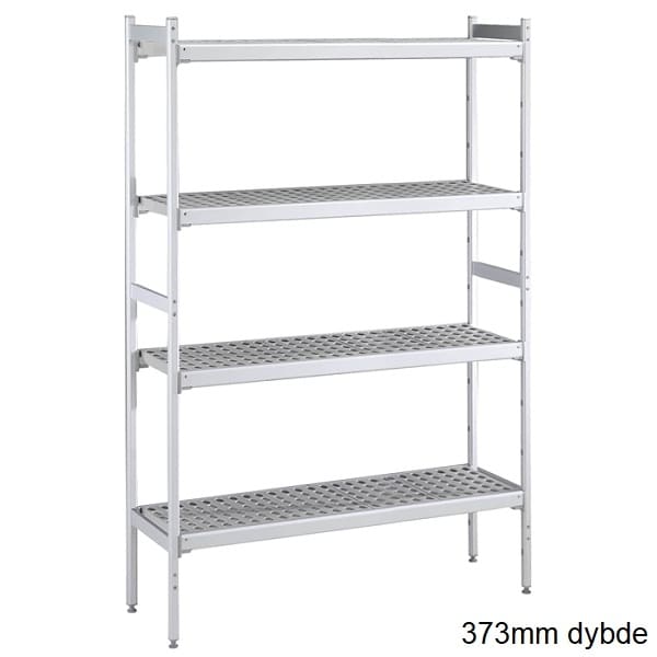Zanussi Professional aluminiumsreol med plasthylder, mål 373 x 1606 mm