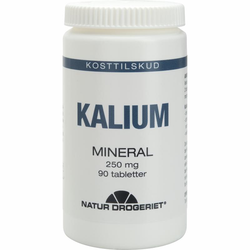 Natur-Drogeriet Kalium 250 mg, pakning med 90 tabletter
