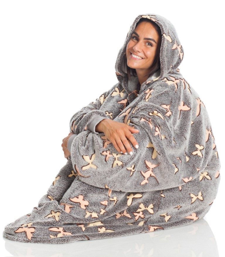 Se KANGURONE Glow Hoodie Plaid til Voksne, Sommerfugle ✔ Kæmpe udvalg i KANGURONE - Køb online på udsalg og tilbud lige nu ✔ Billig fragt • Hurtig levering - Varenummer: MMAction-2131308 og 8006843013087 på lager - Udsalg på Plaider / Ponchoer Spar helt op til 73% - Udsalg på produkter fra mere end 2.739 mærker