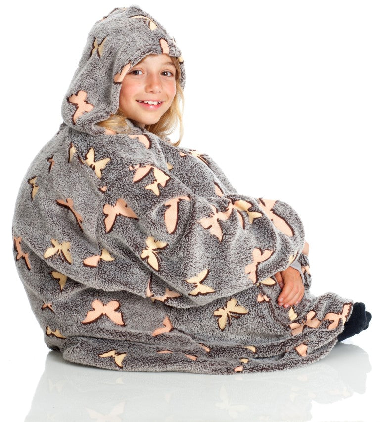 Se KANGURONE Sommerfugl Glow Hoodie Plaid til børn ✔ Kæmpe udvalg i KANGURONE - Køb online på udsalg og tilbud lige nu ✔ Super billig fragt og lynhurtig levering - Varenummer: MMAction-2131304 og 8006843013049 på lager - Udsalg på Plaider / Ponchoer Store besparelser – op til 71% - Udsalg på mere end 2.281 populære mærker