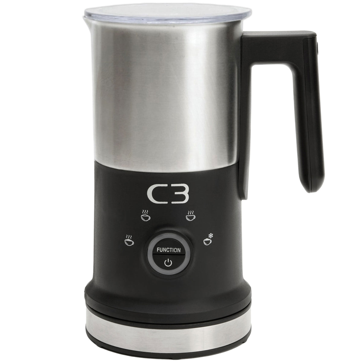 C3 mælkeskummer i rustfrit stål til cappuccino, latte og kakao