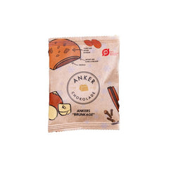 Anker Chokolade flowpack med brunkagesmag, håndlavet julekonfekt