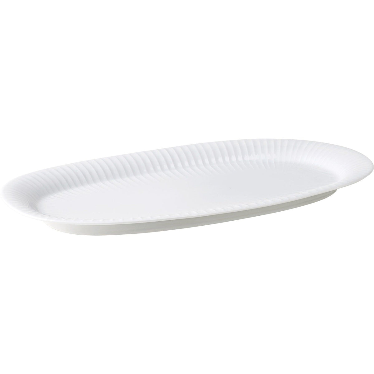 Hvidt ovalt Kähler Hammershøi serveringsfad, 40 x 22,5 cm