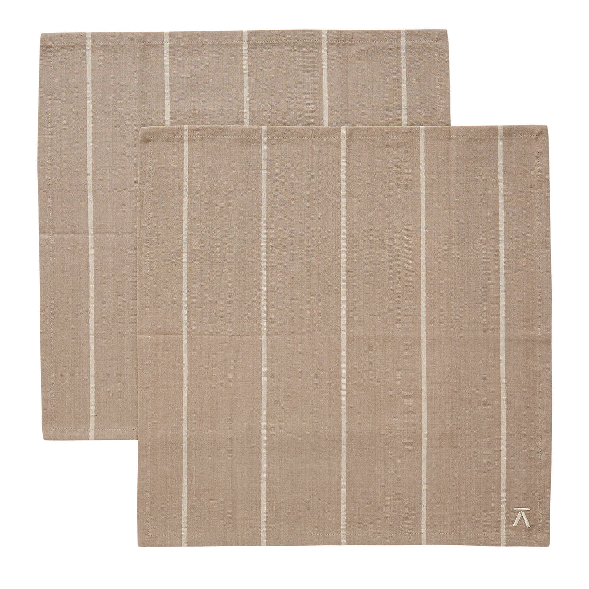 Beige Andersen servietter i økologisk bomuld, 45 x 45 cm
