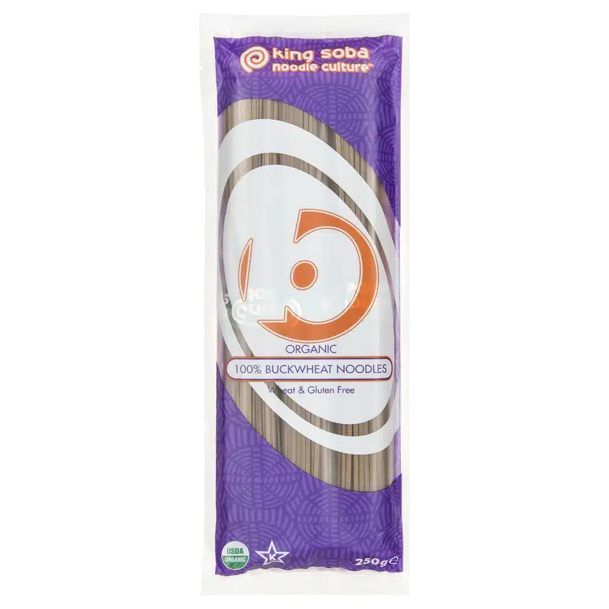 Pakke med økologiske boghvede nudler fra King Soba, 250 gram