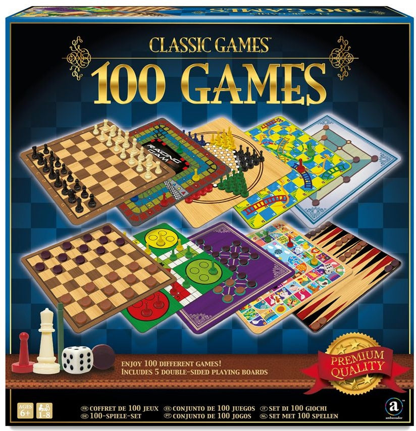 Se Klassiske Brætspil 100 Spilsæt - En samling af tidløse klassikere ✔ Kæmpe udvalg i Merchant Ambassador - Køb online på udsalg og tilbud lige nu ✔ Billig fragt • Hurtig levering - Varenummer: MMAction-216523 og 4897049300347 på lager - Udsalg på Multi / Mini Spilleborde Op til 57% rabat - Mere end 1.329 populære mærker på udsalg