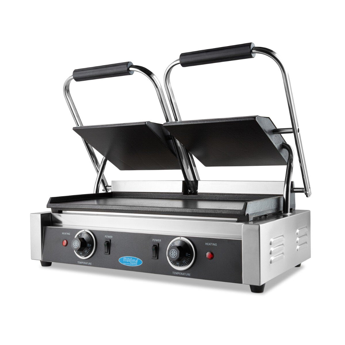 Maxima klemgrill med glat dobbelt grillplade 2 x 22 cm