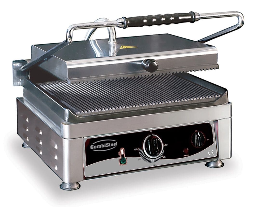 Combisteel stor enkelt klemgrill med rillet top og bund