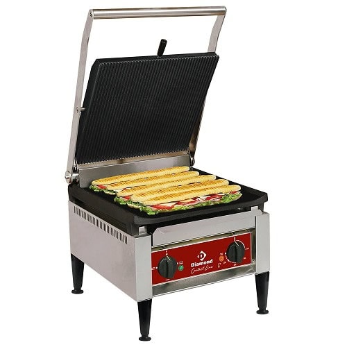 Diamond XL klemgrill med 36 x 36 cm overflade til større brød
